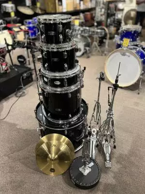 Mapex Tornado 5 Piece Drum Kit w/Cymbals and Hardware - Black